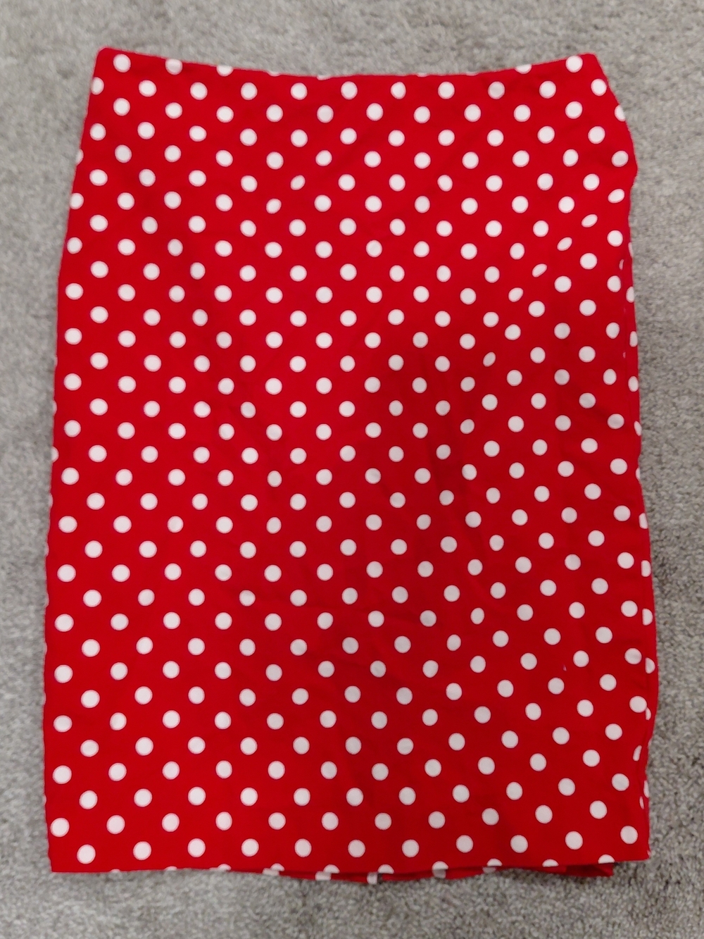 Talbots Red and White Polka Dot Pencil Skirt
